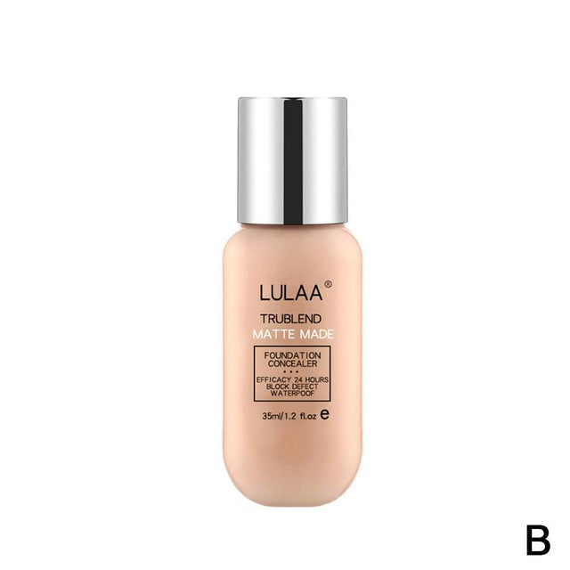 Soft Matte Long Wear Oil Control Concealer Liquid Foundation Cream Fashion Womens Makeup New 7 Colors 35ml Foundation