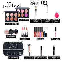 Load image into Gallery viewer, Professional Make Up Sets Cosmetics Kit Eyeshadow Lipstick Eyebrow Pencil Lip Gloss Makeup Brush Powder Puff with Bag  Gift

